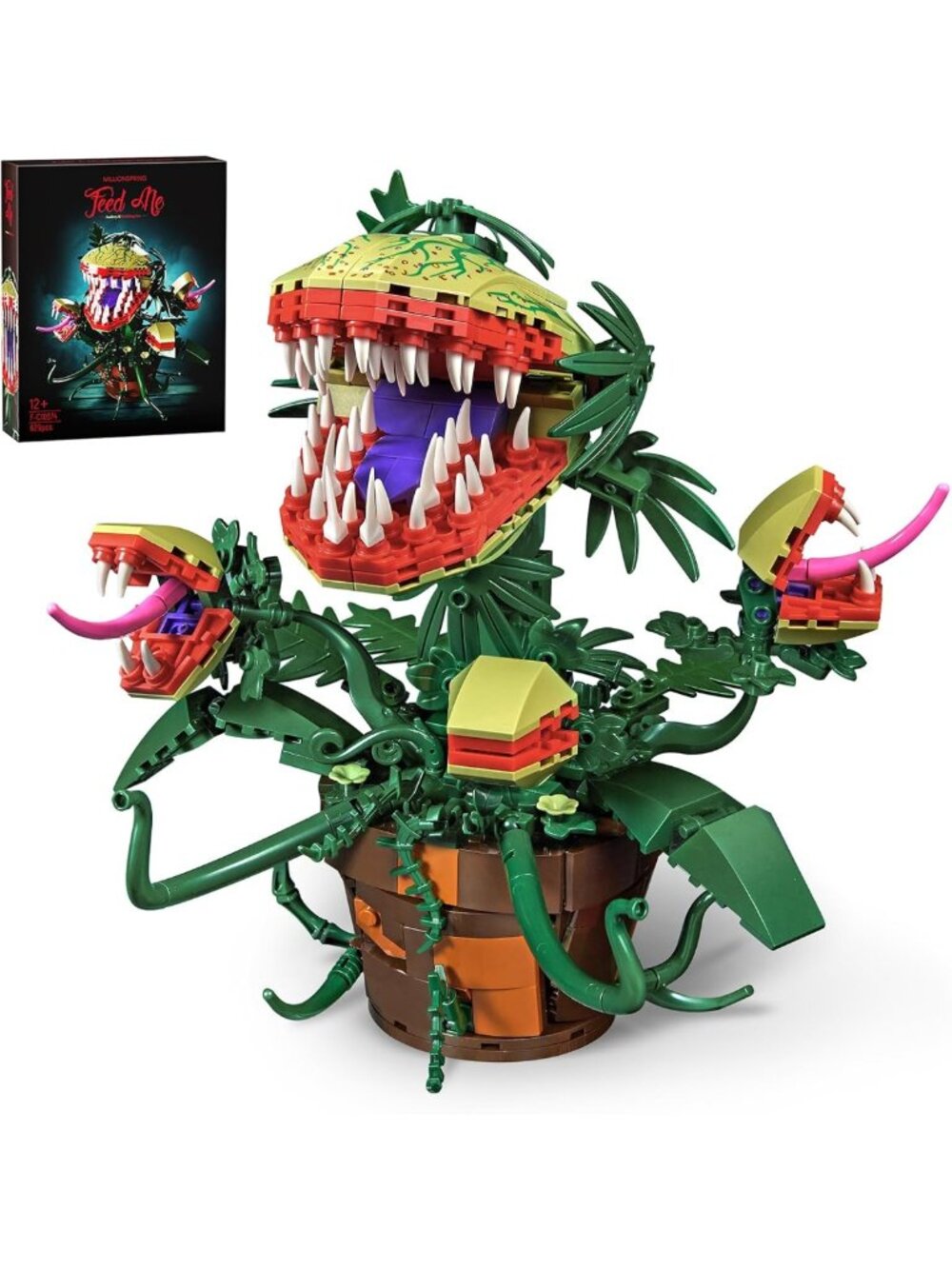 Audrey II Piranha Plant Building Blocks Set - Horror Flower Shop Decor Gift